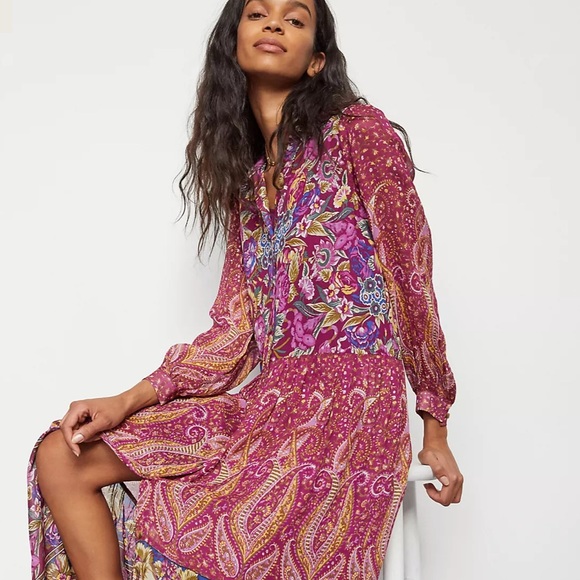 Anthropologie | NIKOLE MAXI SHIRTDRESS | Size XS - Picture 2 of 7